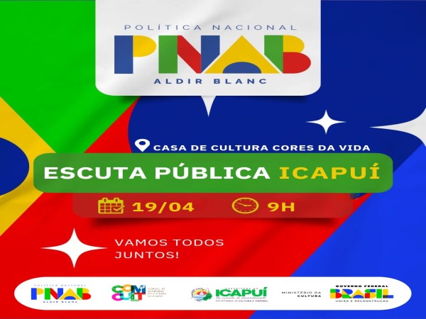 Cultura: Escuta Pública da Política Nacional Aldir Blanc acontecerá na sexta-feira (19); participe
