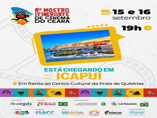 Icapuí recebe a 6ª Mostra Itinerante de Cinema do Ceará